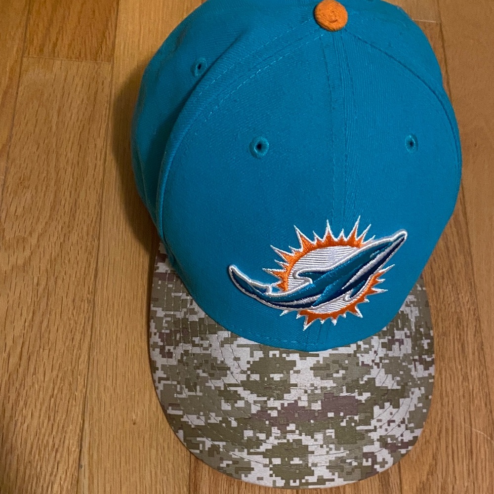 Miami Dolphins Teal and Camo Hat